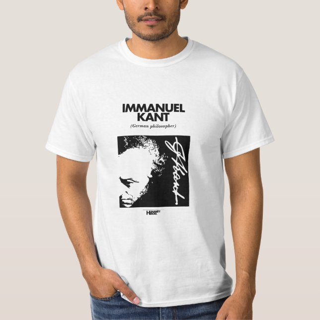 T-shirt de blanc d'Immanuel Kant (Devant)