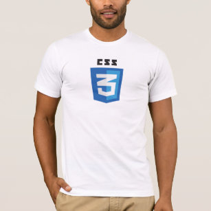T-shirt de blanc du logo CSS3