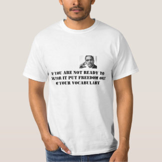 T-shirt de blanc du malcom X