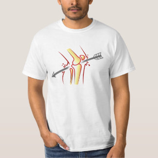 T-shirt de blessure au genou