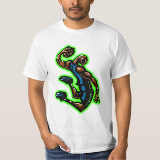 T-shirt de bleu de claquement de B-Ball