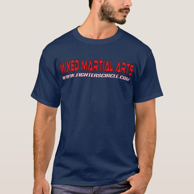 T-shirt de bleu marine de MIXED MARTIAL ART (Devant)