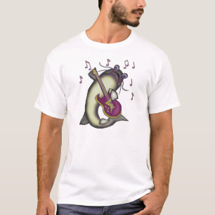 T-shirt de bleus de poisson-chat