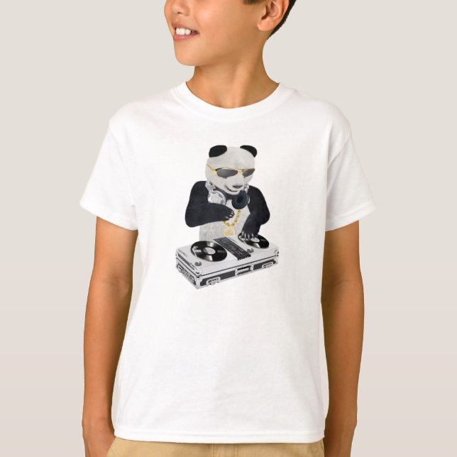 T-shirt de Bling Bling de panda du DJ (Devant)