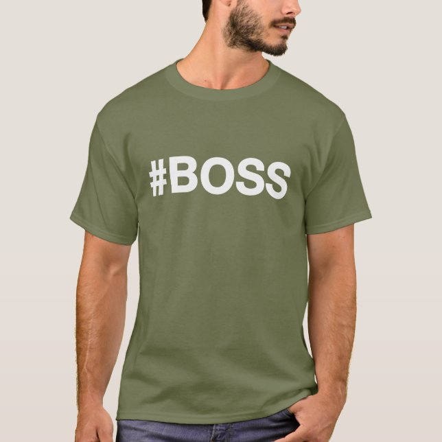 T-shirt de #BOSS de Gâchis-étiquette (Devant)