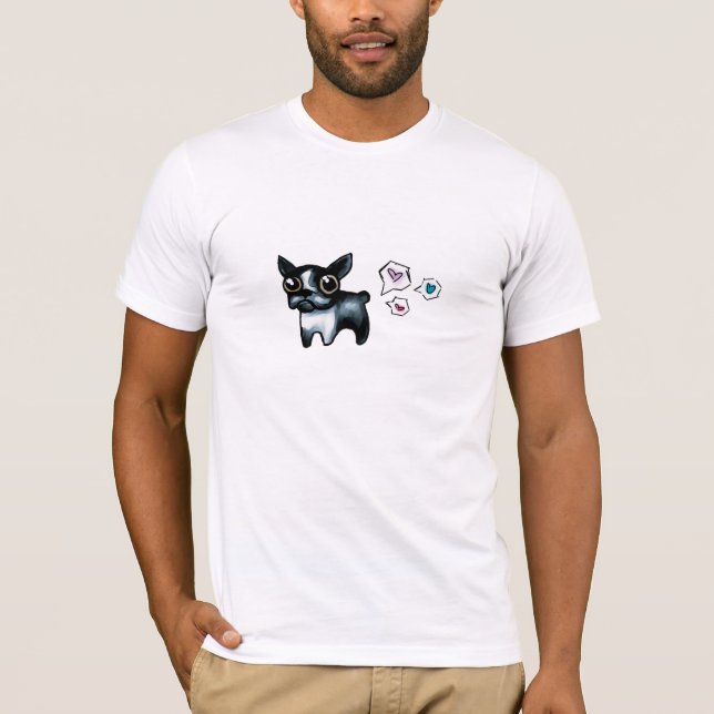 T-shirt de Boston Terrier d'amour (Devant)