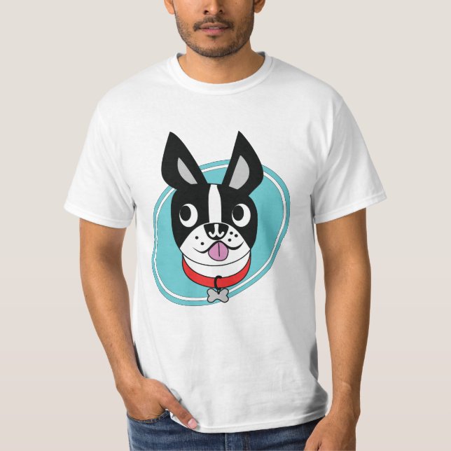 T-Shirt de Boston Terrier masculin (Devant)