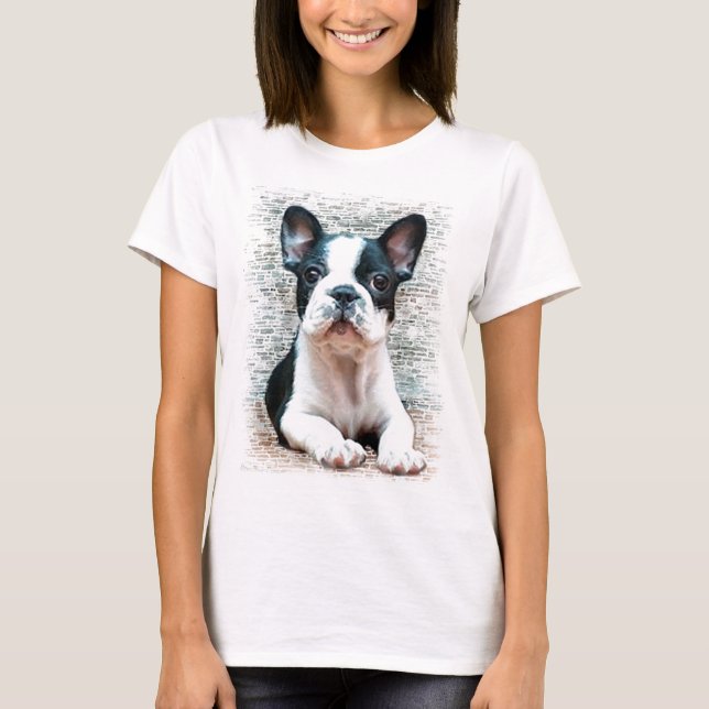 T-shirt de bouledogue français (Devant)