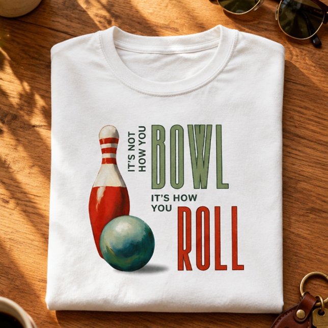 T-Shirt de bowling avec quille et boule de bowling (Créateur téléchargé)