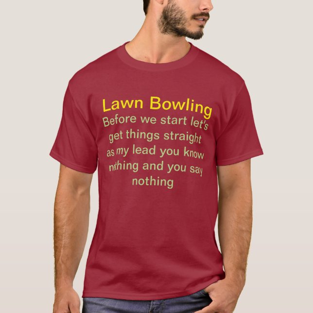 T-shirt de bowling de pelouse. (Devant)