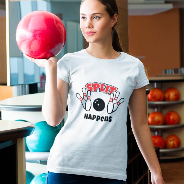 T-Shirt De Bowling Split Happens (Créateur téléchargé)