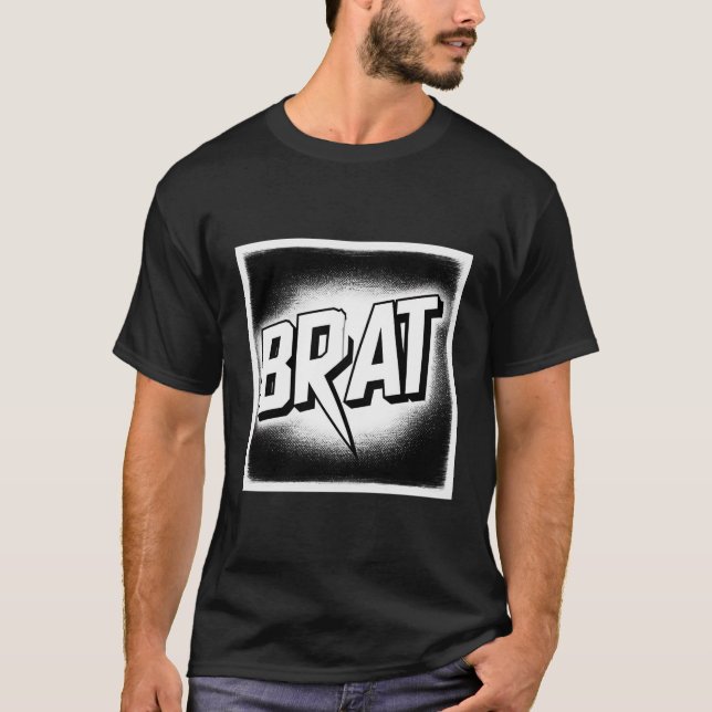 T-shirt de Brat - T-shirt noir et blanc (Devant)