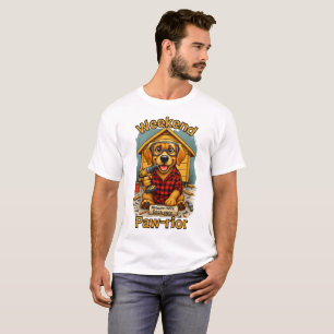 T-shirt de bricoleur drôle pour chien Weekend Paw-