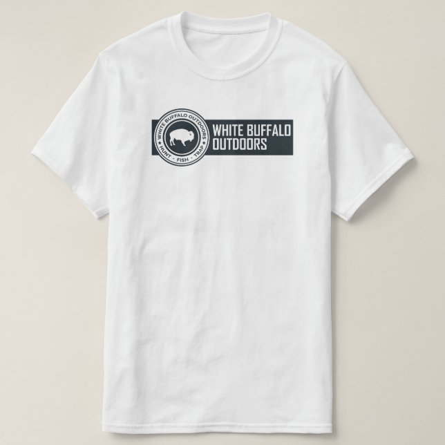 T-shirt De Buffalo chemise blanche dehors (Design devant)
