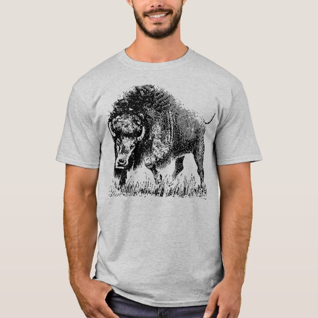T-shirt de Buffalo, hommes gris (Devant)