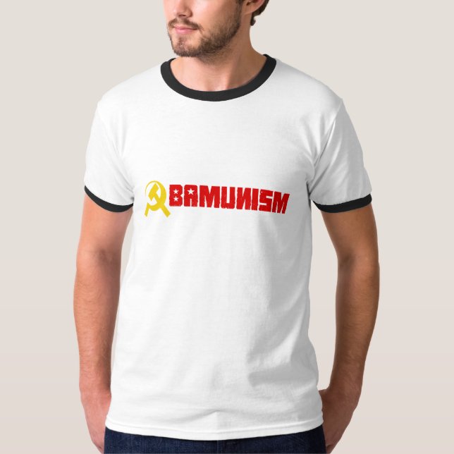 T-shirt de Bumpersticker - d'Obamunism (Devant)