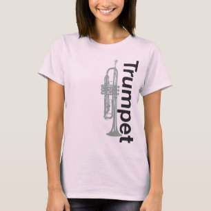 T-shirt de burn-out de trompette de dames (adapté