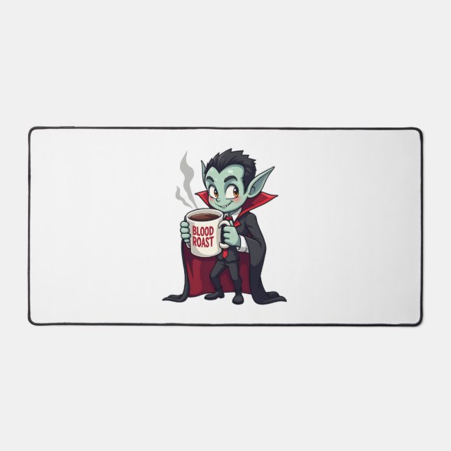 T-shirt de buveur de café vampire � latte effrayan (Recto)