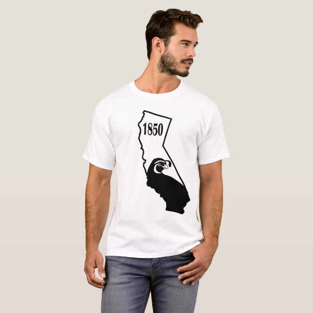 T-shirt de cailles de vallée d'oiseau d'état de la (Devant entier)