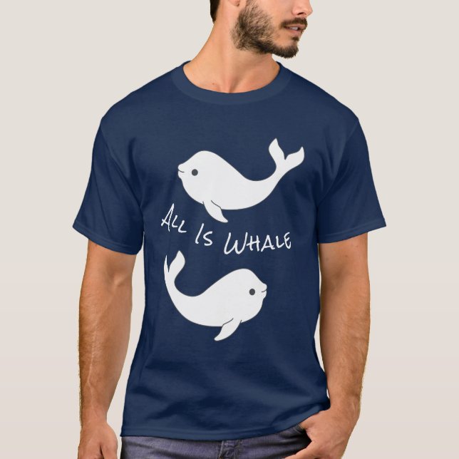 T-shirt de calembour de baleine de beluga (Devant)