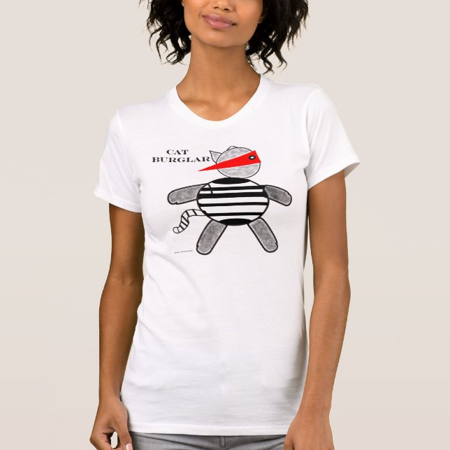 T-shirt de cambrioleur de chat (Devant)