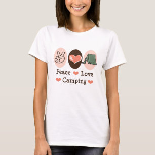 T-shirt de camping d'amour de paix