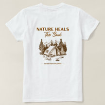 T-Shirt de camping La nature apaise l'âme