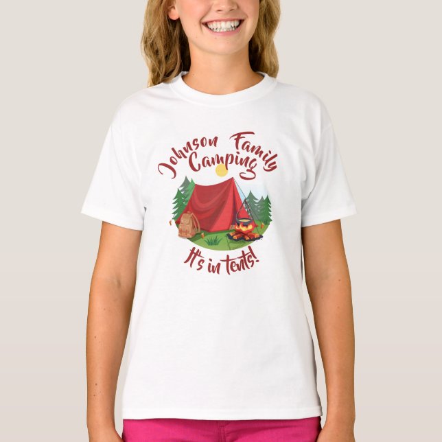 T-Shirt de camping personnalisé (Devant)