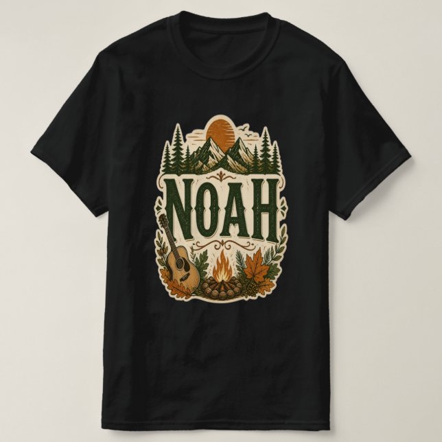 T-Shirt de camping personnalisé Noé (Design devant)