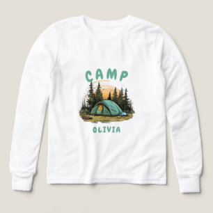 T-shirt de camping personnalisé pour fille