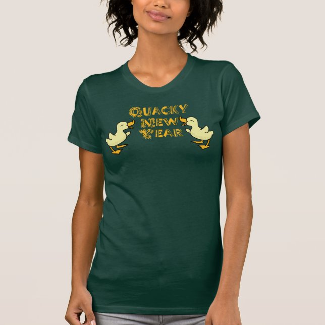 T-shirt de canards jaunes pour le Nouvel An (Devant)