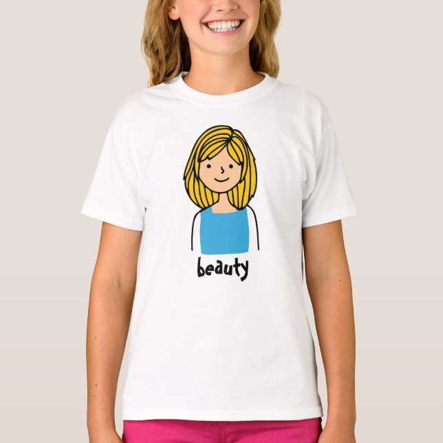 t-shirt de caractère fille beauté (Devant)