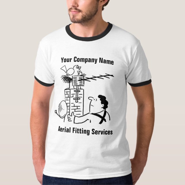 T-shirt de caricature des services aériens (Devant)