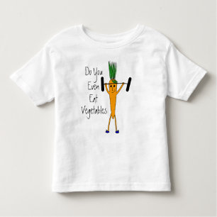 T-shirt de carotte d'haltérophilie d'enfant en bas