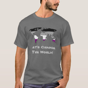 T-shirt de carte de carte du monde de fierté