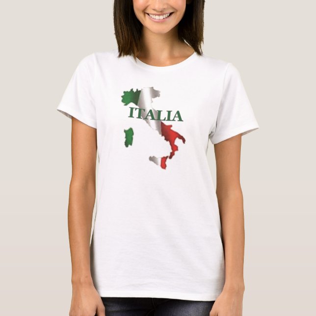 T-shirt de carte de dames Italie (Devant)