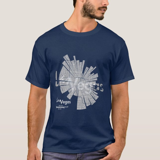 T-shirt de carte de Las Vegas (Devant)