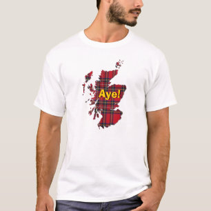 T-shirt de carte de l'Ecosse de tartan d'indyref#