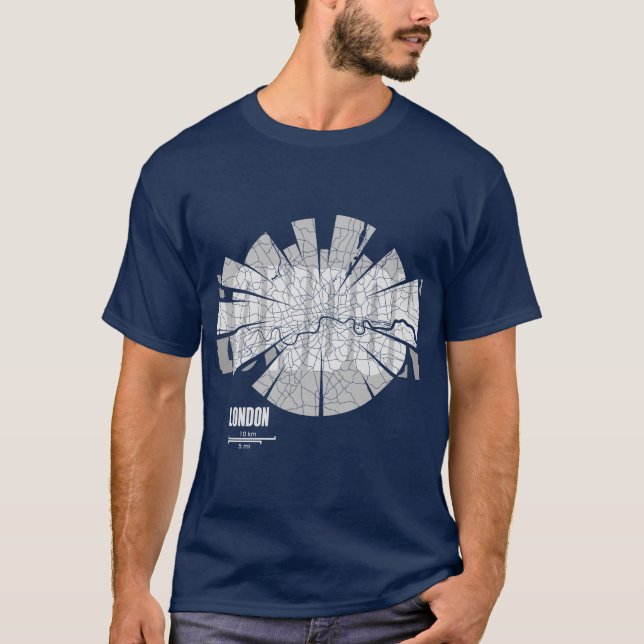 T-shirt de carte de Londres (Devant)