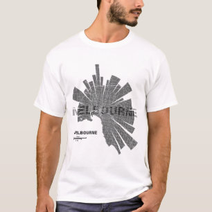 T-shirt de carte de Melbourne