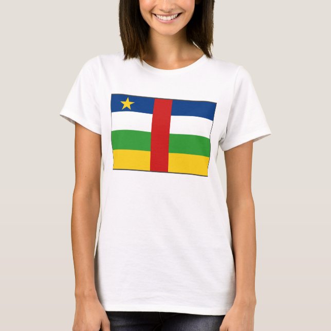 T-shirt de carte du drapeau X de Centrafrique (Devant)