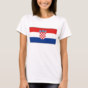 T-shirt de carte du drapeau X de la Croatie