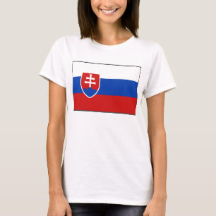 T-shirt de carte du drapeau X de la Slovaquie