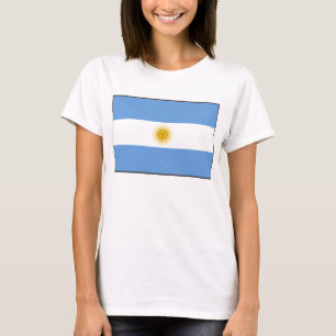 T-shirt de carte du drapeau X de l'Argentine