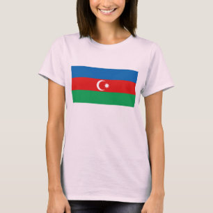 T-shirt de carte du drapeau X de l'Azerbaïdjan