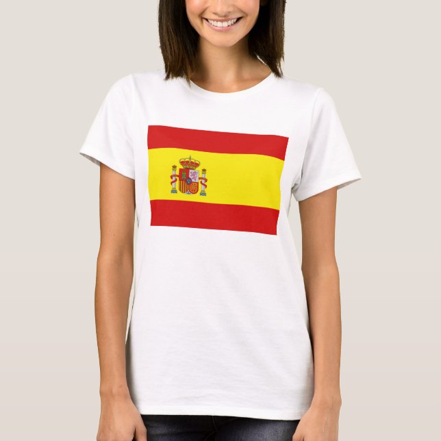 T-shirt de carte du drapeau X de l'Espagne (Devant)