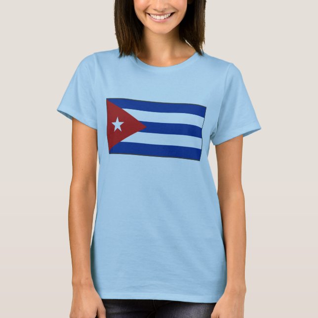 T-shirt de carte du drapeau X du Cuba (Devant)