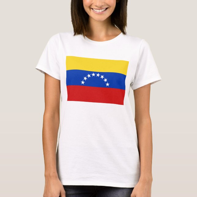T-shirt de carte du drapeau X du Venezuela (Devant)