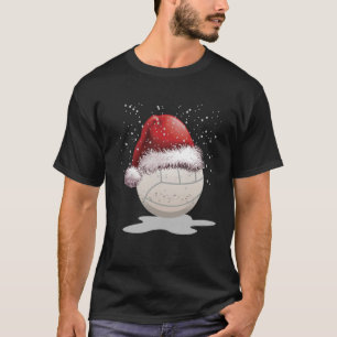 T-shirt de casquette de Noël de Noël de volleyball
