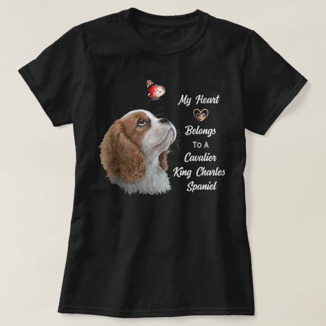 T-shirt de Cavalier King Charles Spaniel  (Design devant)